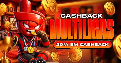 Peça da betfast anunciando o cashback multiligas
